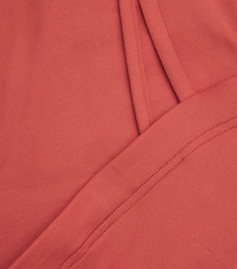 Orange Square-Neck Aquarelle Swimsuit