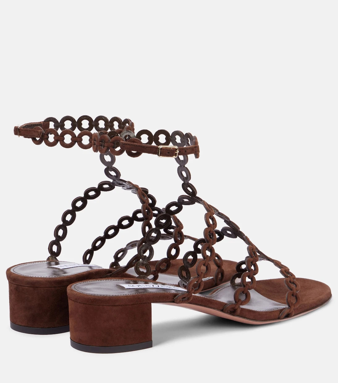 Aquazzura - Infinity Chain 35 suede sandals