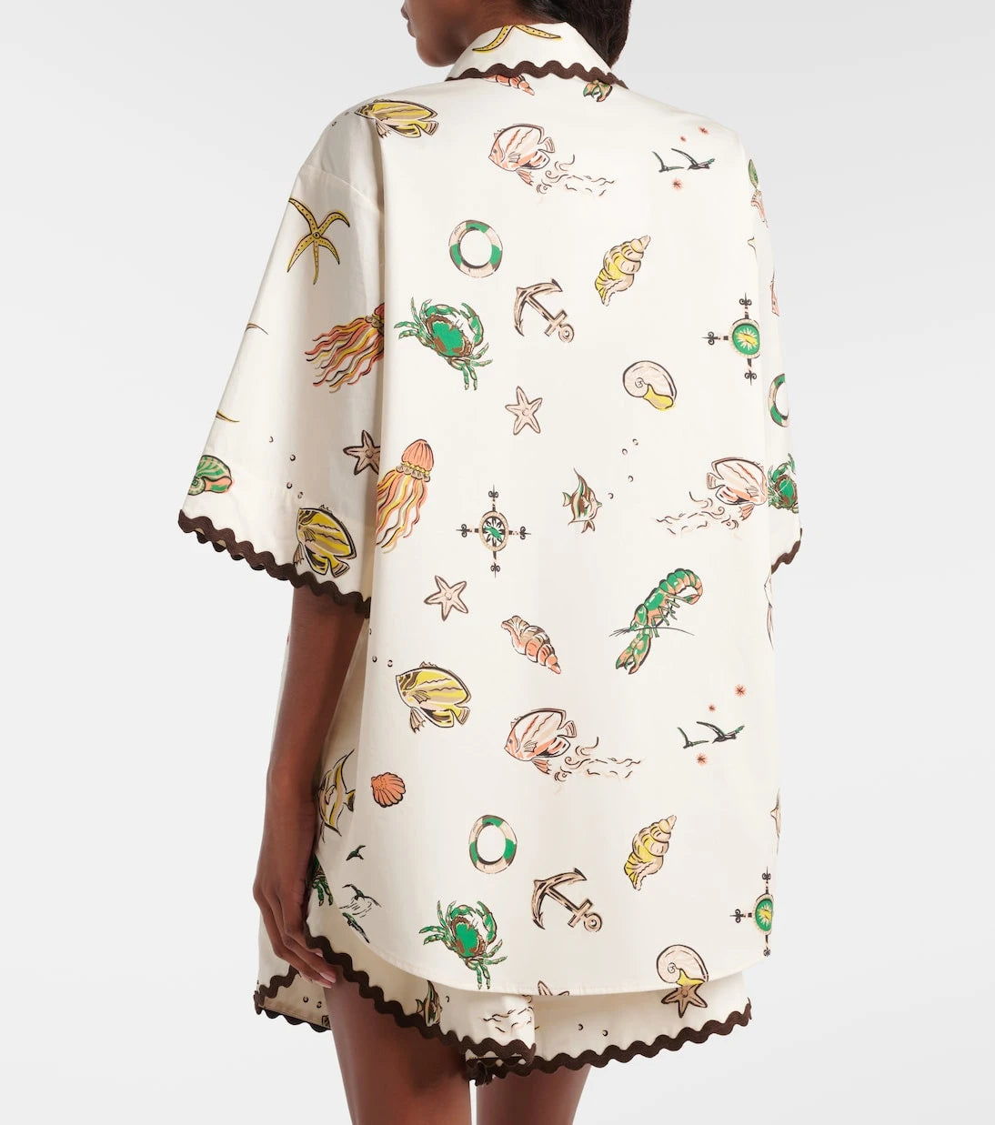 Alémais - Printed oversized cotton shirt