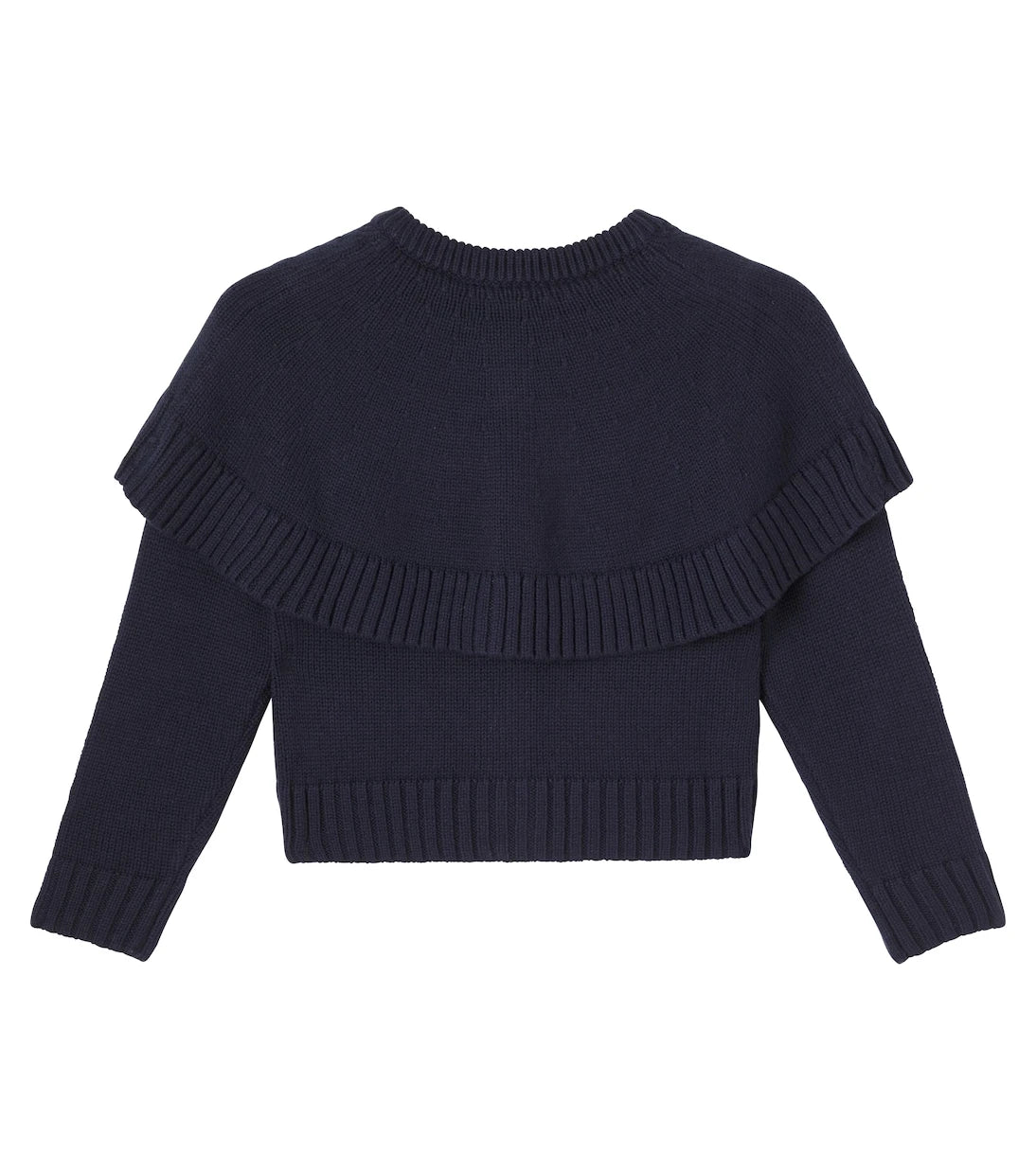 Chloé Kids - Caped cotton and wool cardigan