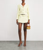 Self-Portrait Yellow Bouclé Belted Skort