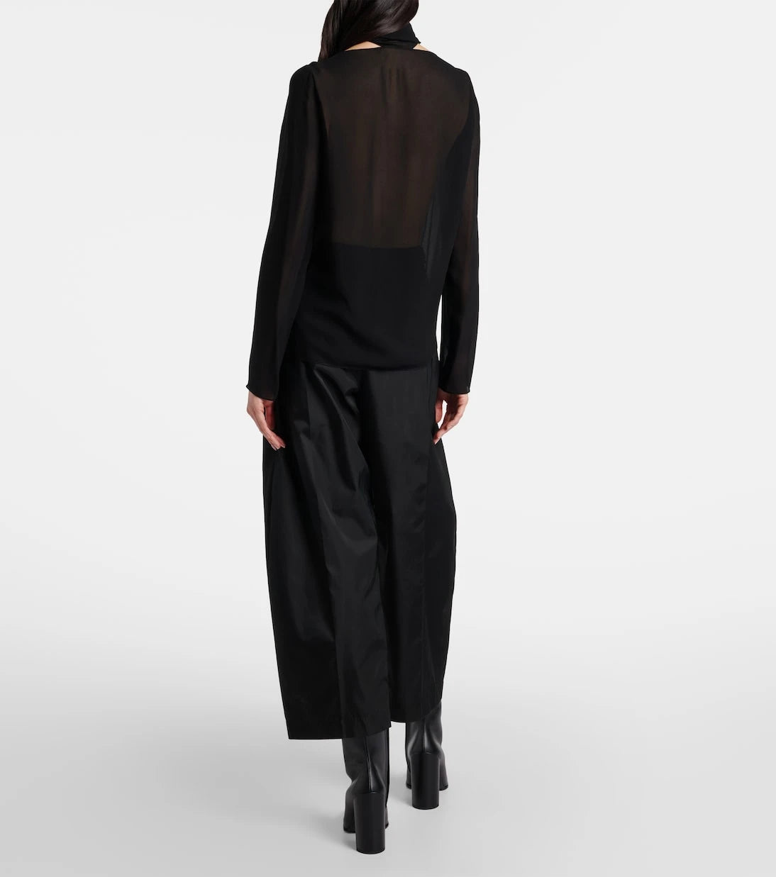 Alaïa - Sheer tie-neck blouse
