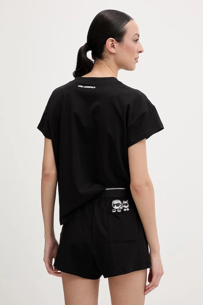 Karl Lagerfeld kadın pamuklu elastanlı pijama IKON