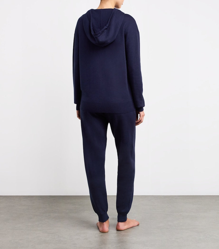 Navy Silk-Cashmere Gia Tracksuit