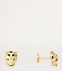 Yellow Gold, Tsavorite and Onyx Panthère de Cartier Earrings