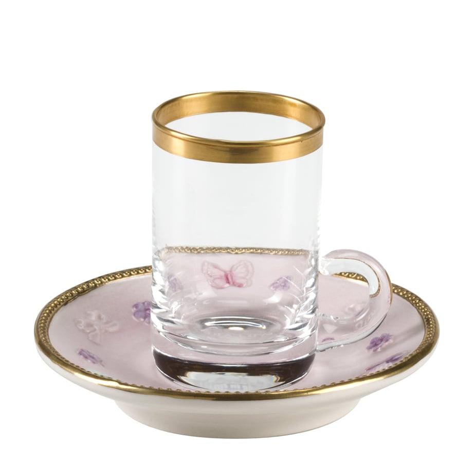 Butterfly Green Teacup and Saucer