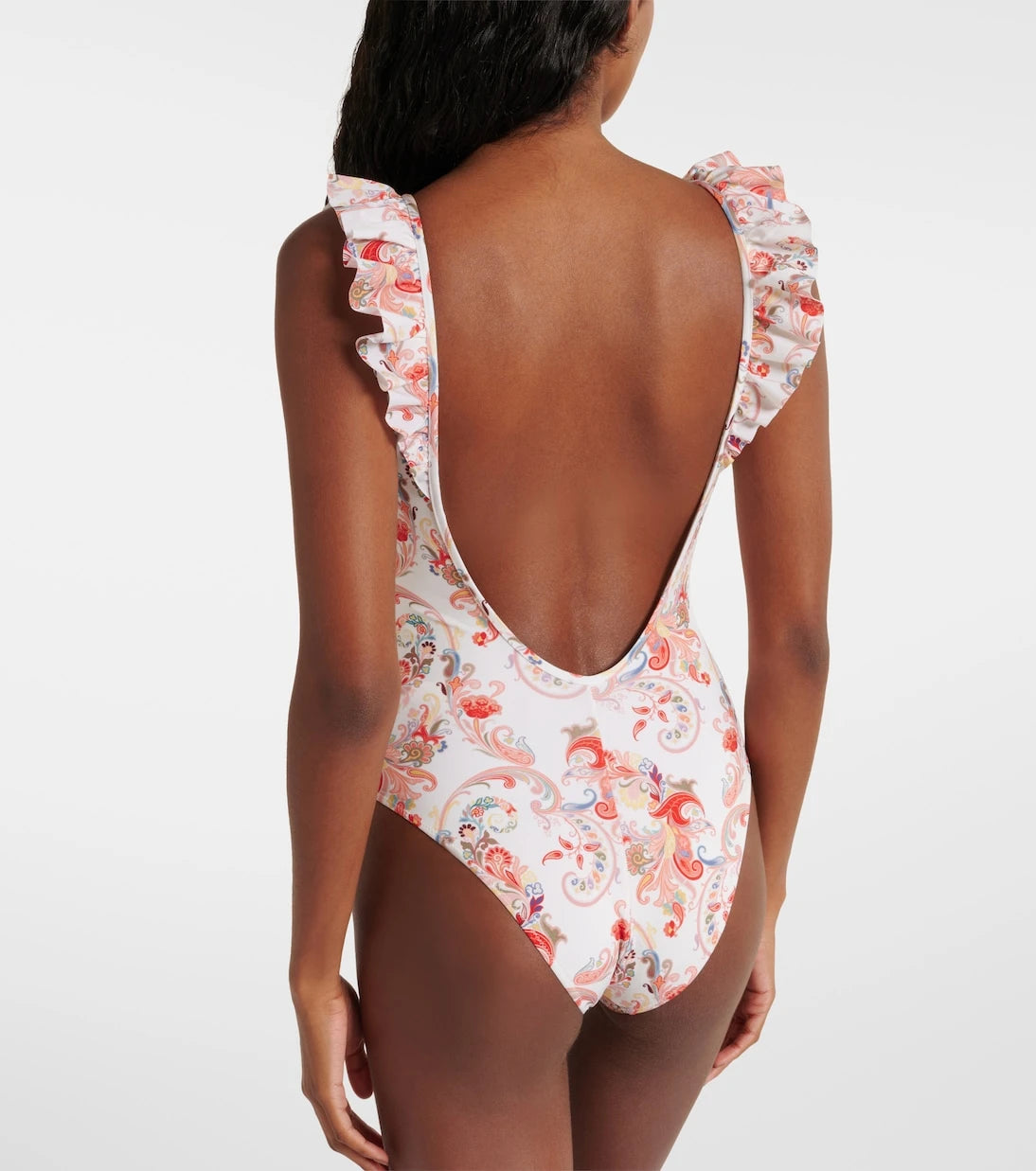 Etro - Ruffled paisley swimsuit