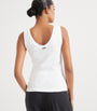 Brunello Cucinelli White Stretch-Cotton Ribbed Tank Top