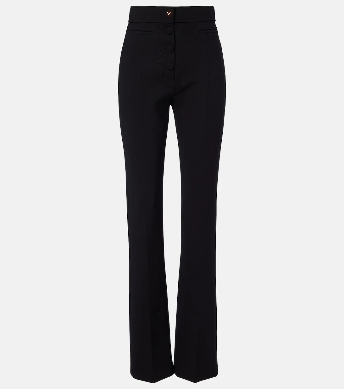 Valentino - VGold wool-blend straight pants