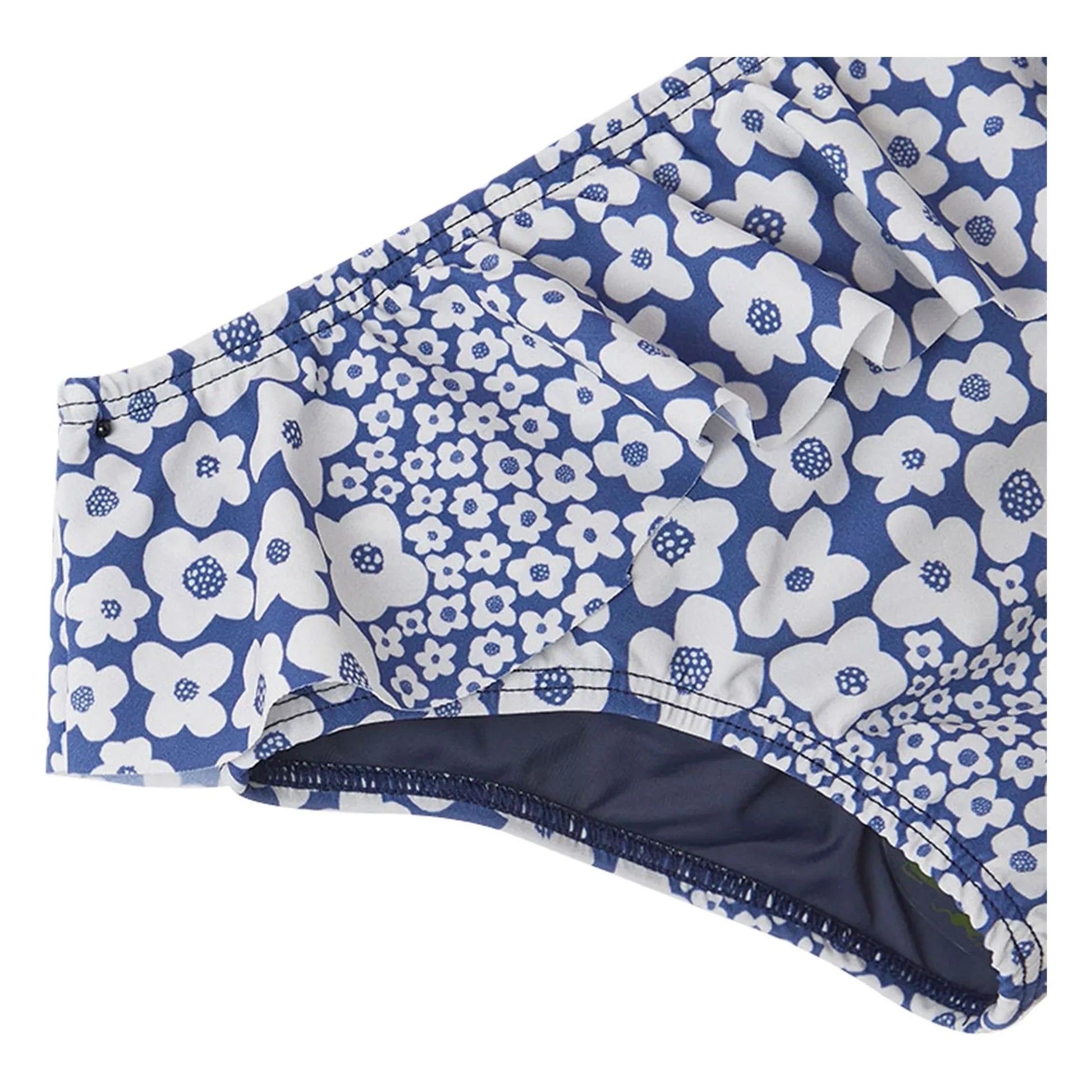 Fabula - 2 Piece Swimsuit Floral Ruffles | Blue