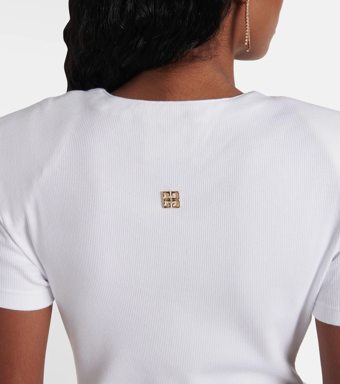 Givenchy - تي شيرت 4G برباط من جيرسيه مخلوط بالقطن