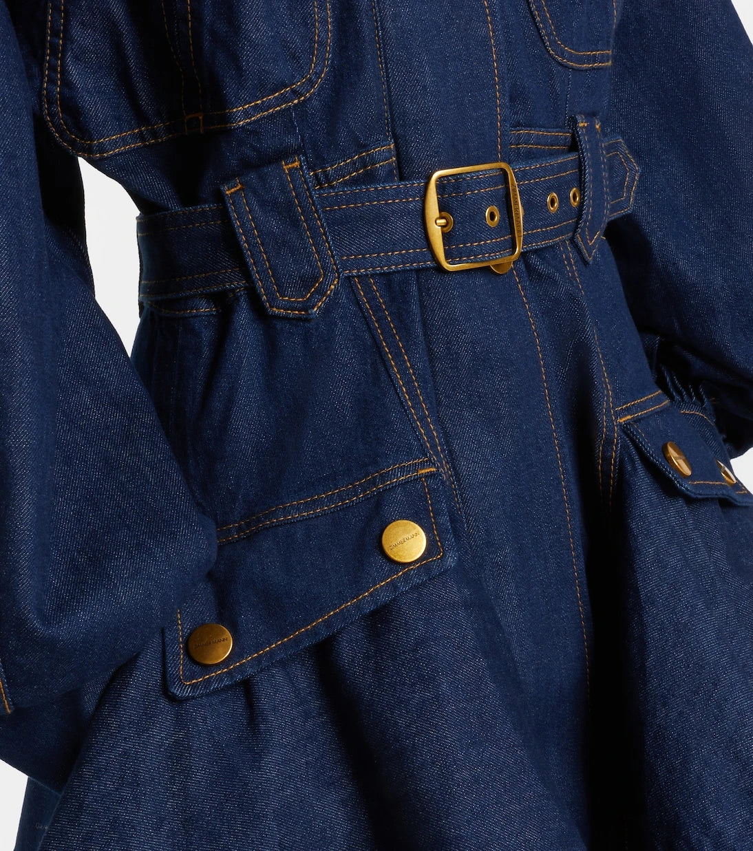 Zimmermann - Luna belted denim minidress