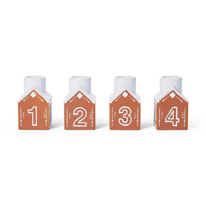 Декоративен свещник Kähler Gingerbread Advent 7,5 x 5 cm (4 броя)