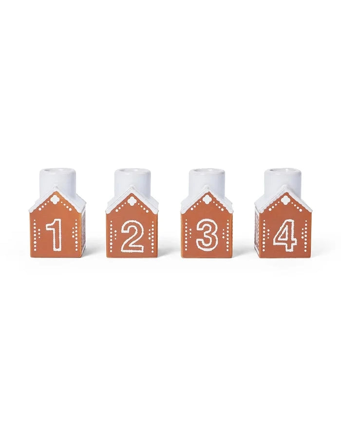 Декоративен свещник Kähler Gingerbread Advent 7,5 x 5 cm (4 броя)