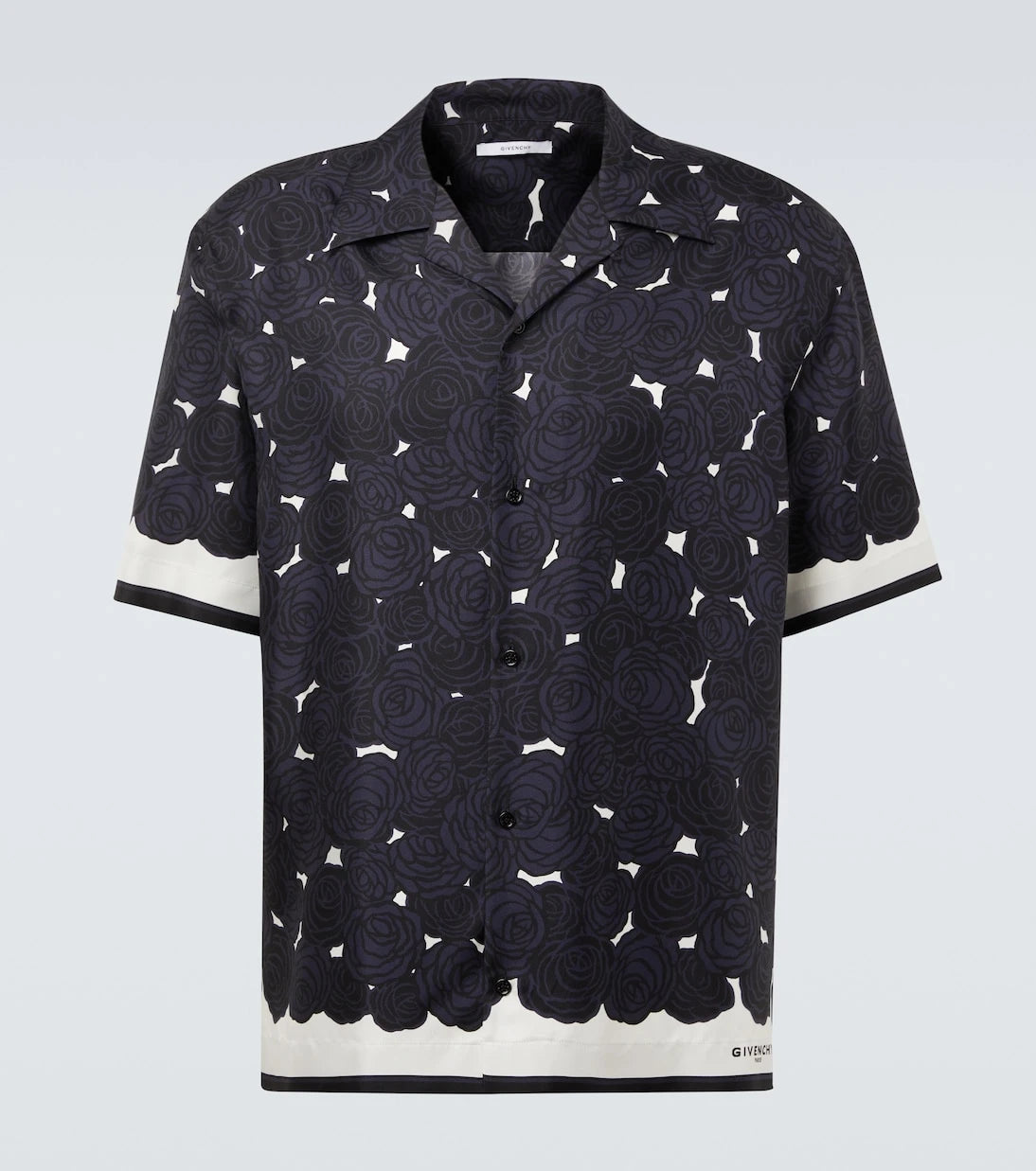 Givenchy - Çiçekli ipek bowling gömleği