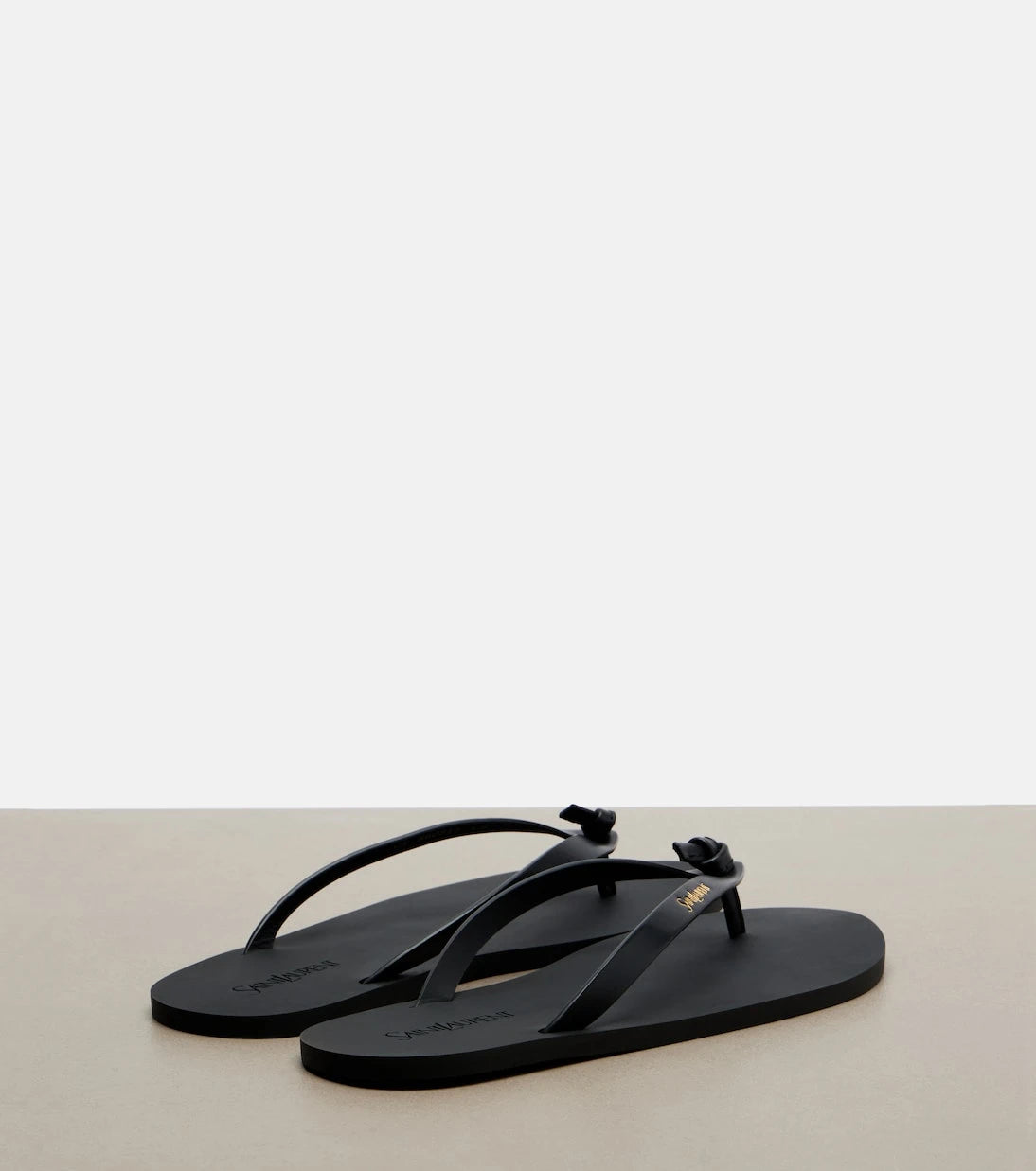 Saint Laurent - Pool leather thong sandals