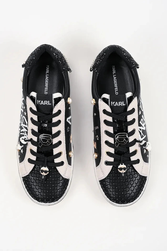 Karl Lagerfeld Skool маратонки дамски от кожа