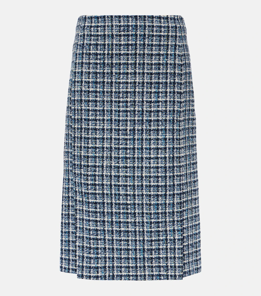 Etro - High-rise cotton-blend tweed midi skirt