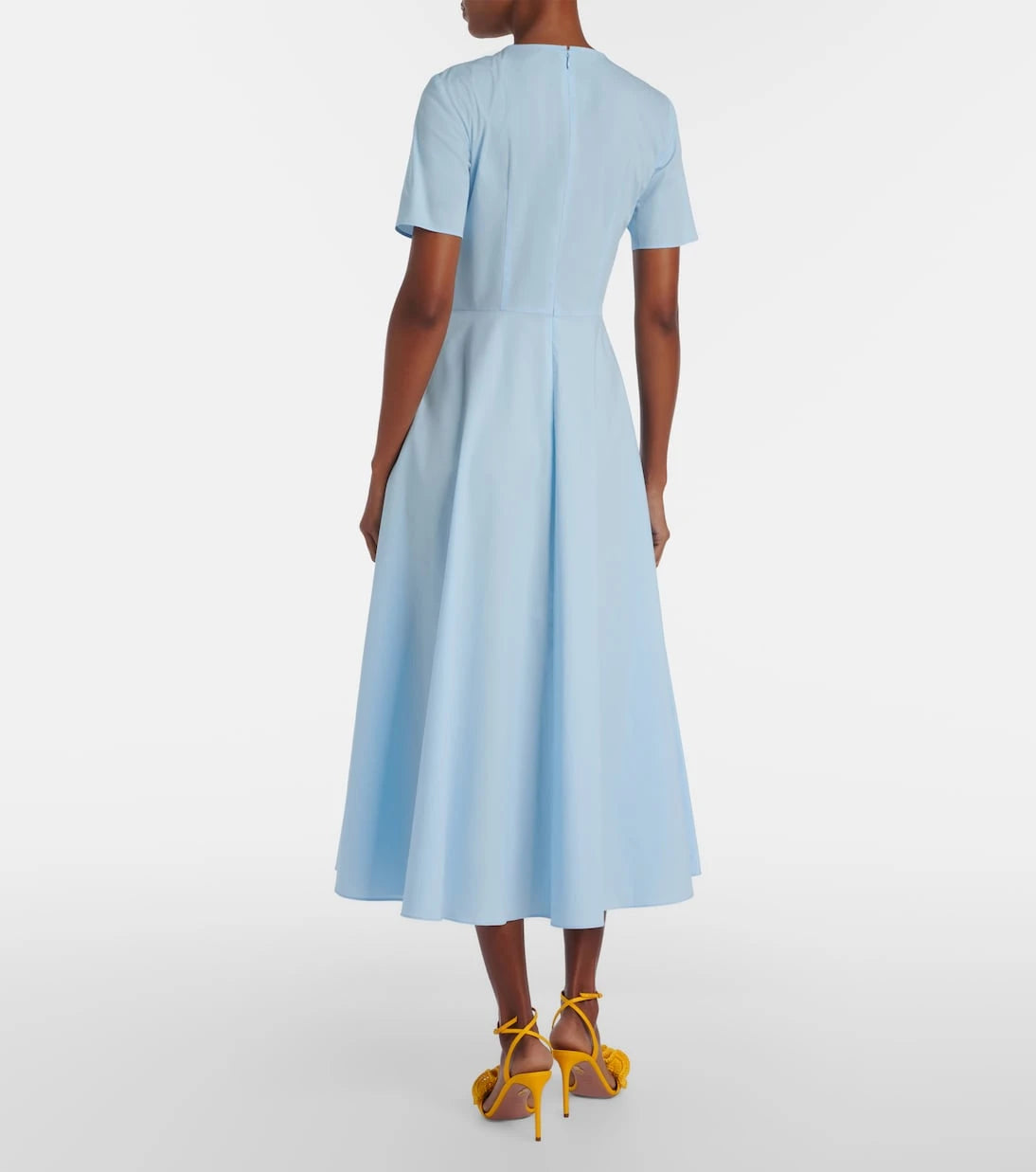 Oscar de la Renta - فستان ميدي من مزيج القطن المطبوع