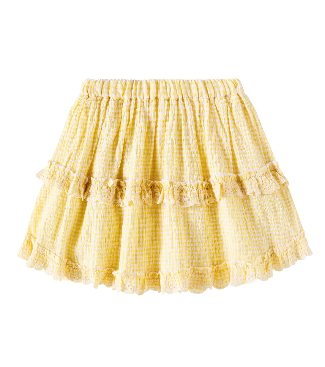 Tartine et Chocolat - Gingham cotton-blend skirt