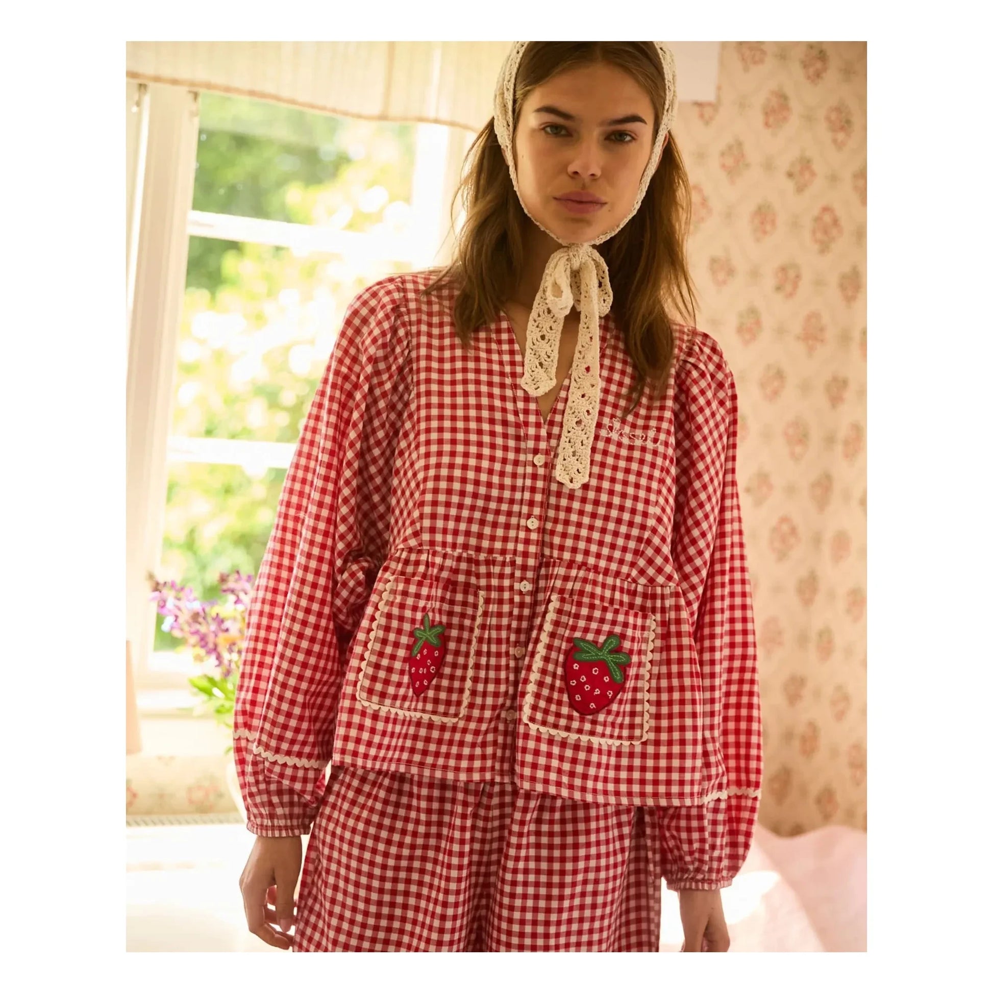 SISSEL EDELBO - Top Carreaux Bobbie | Red