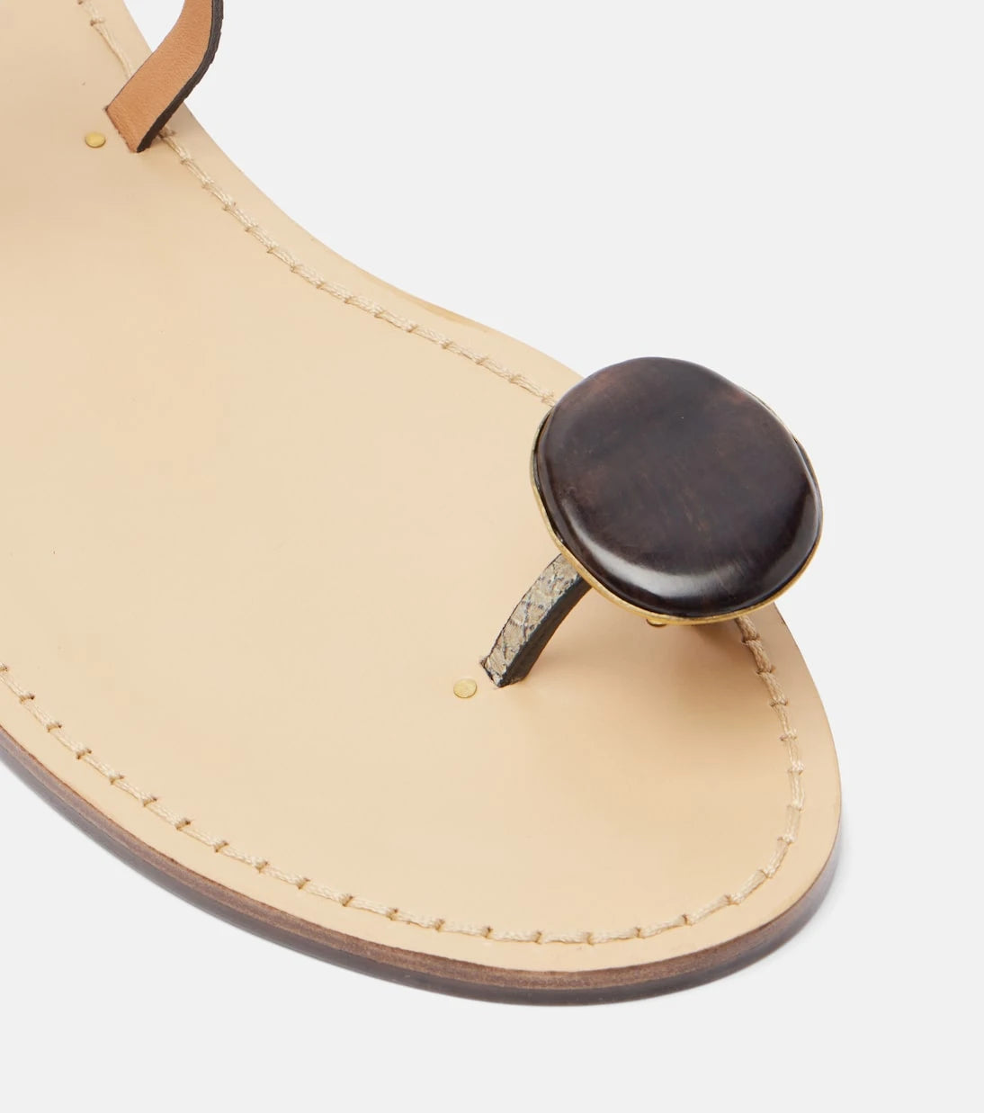 Amanu - Kigali snake-effect leather sandals