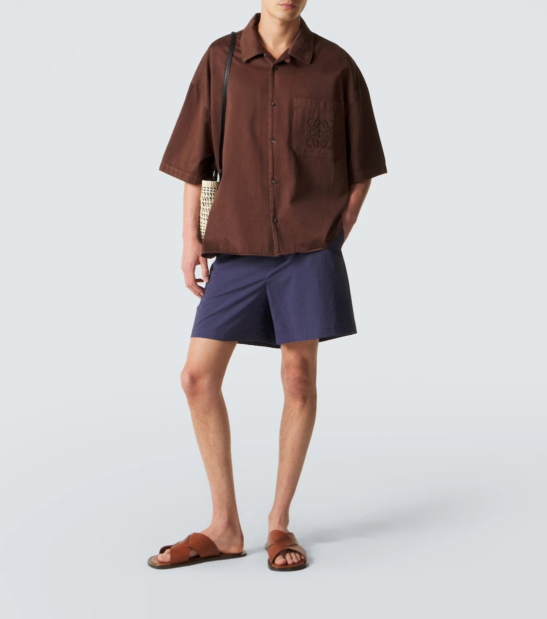 Loewe - Paula's Ibiza cotton-blend poplin shorts