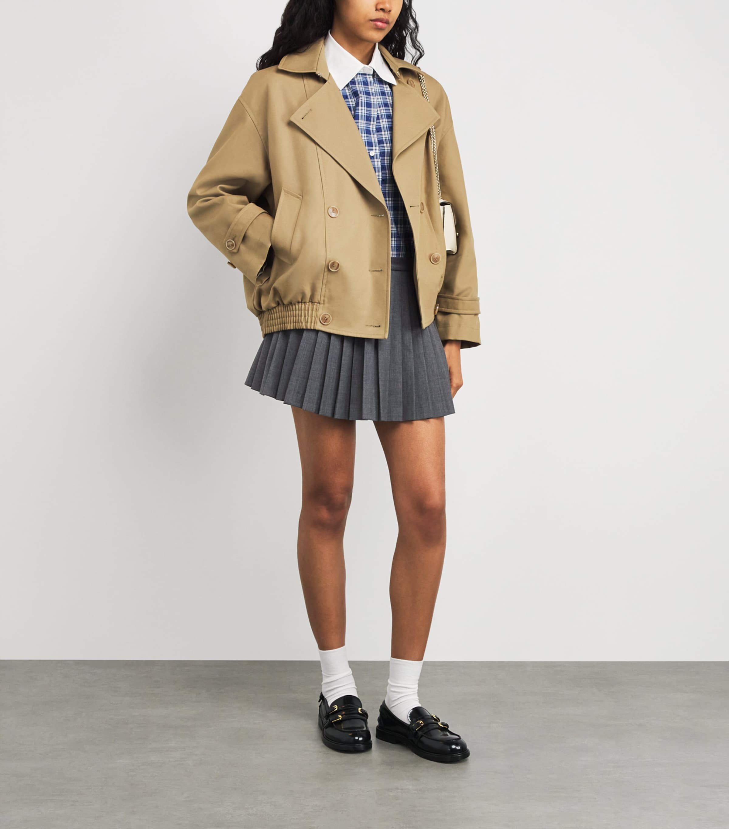 Black Pleated Mini Skirt