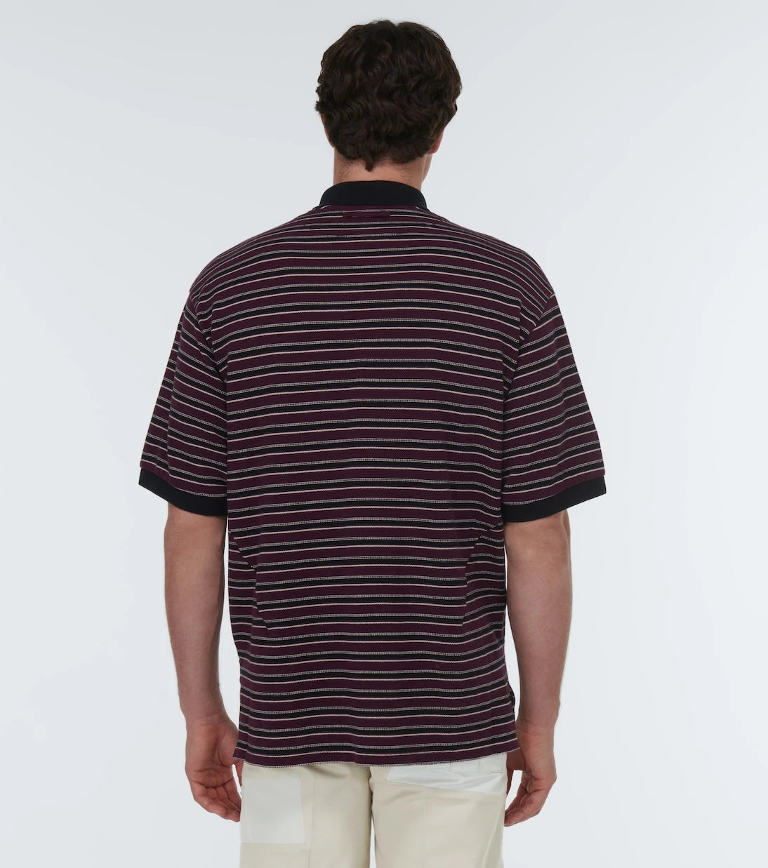 Undercover - Striped cotton polo shirt
