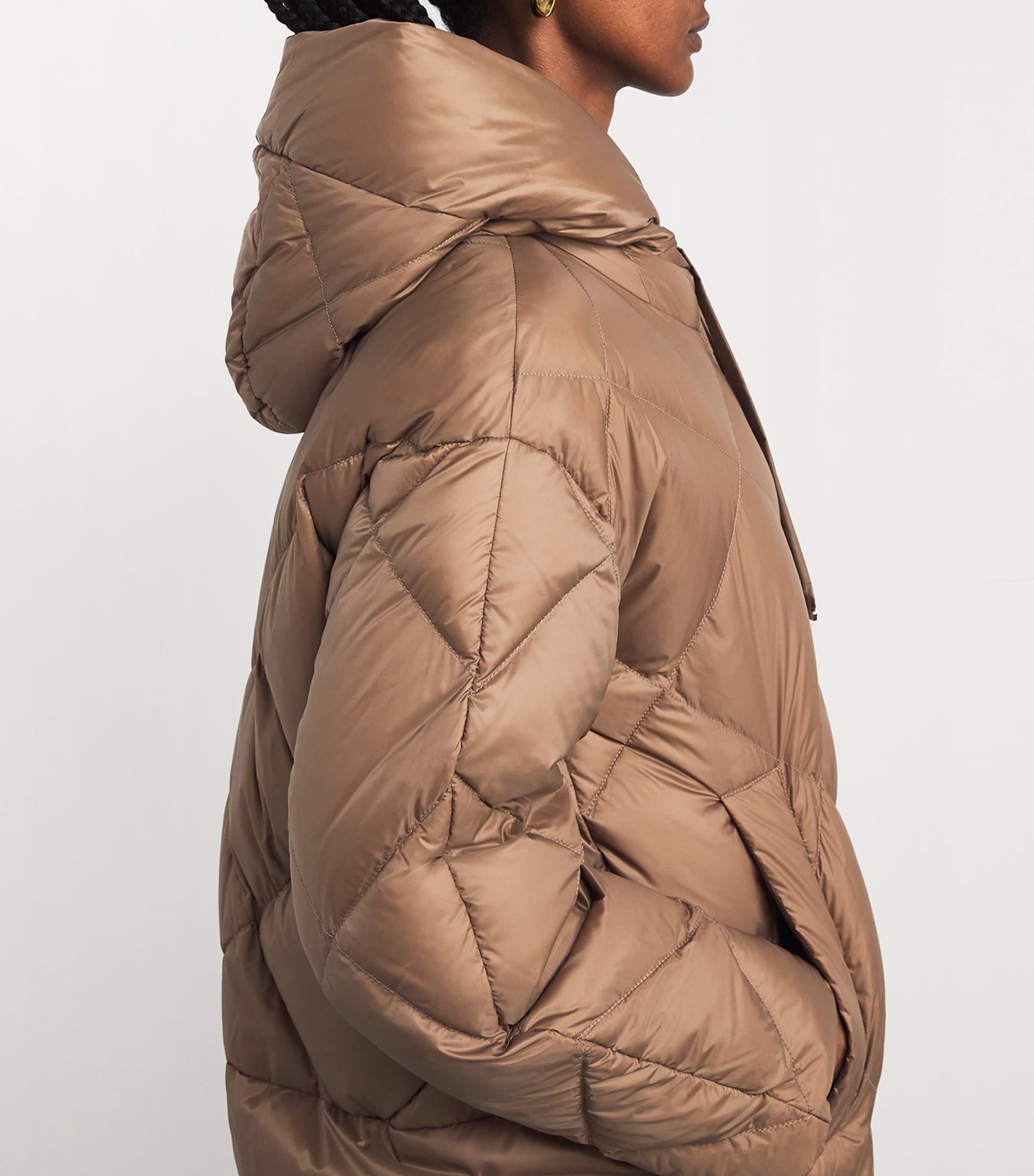 Brown Down Water-Resistant The Cube Coat