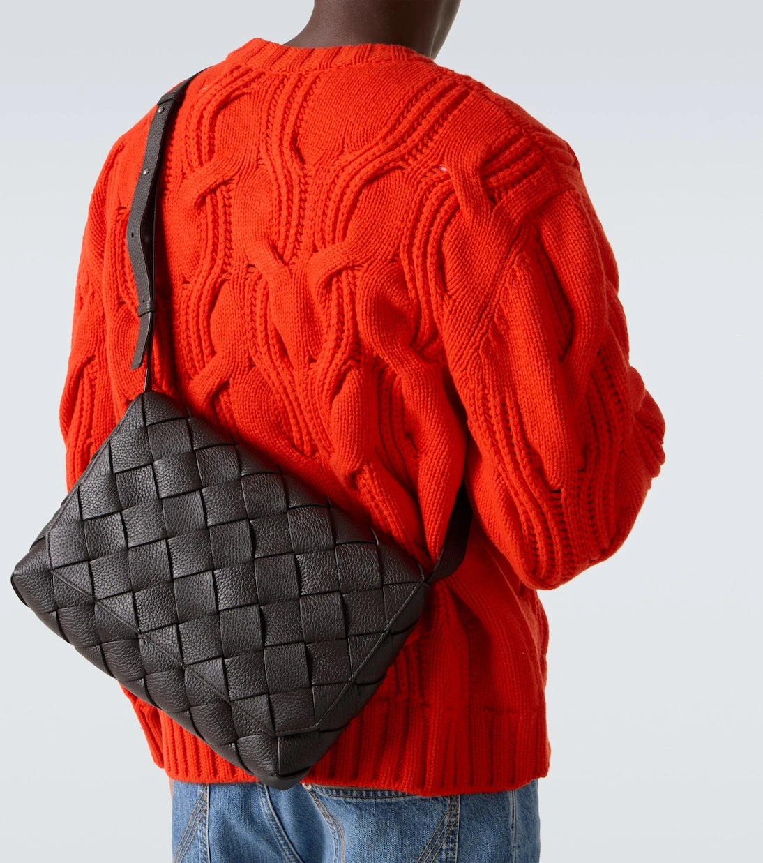 Bottega Veneta - Diago Büyük deri çapraz askılı çanta