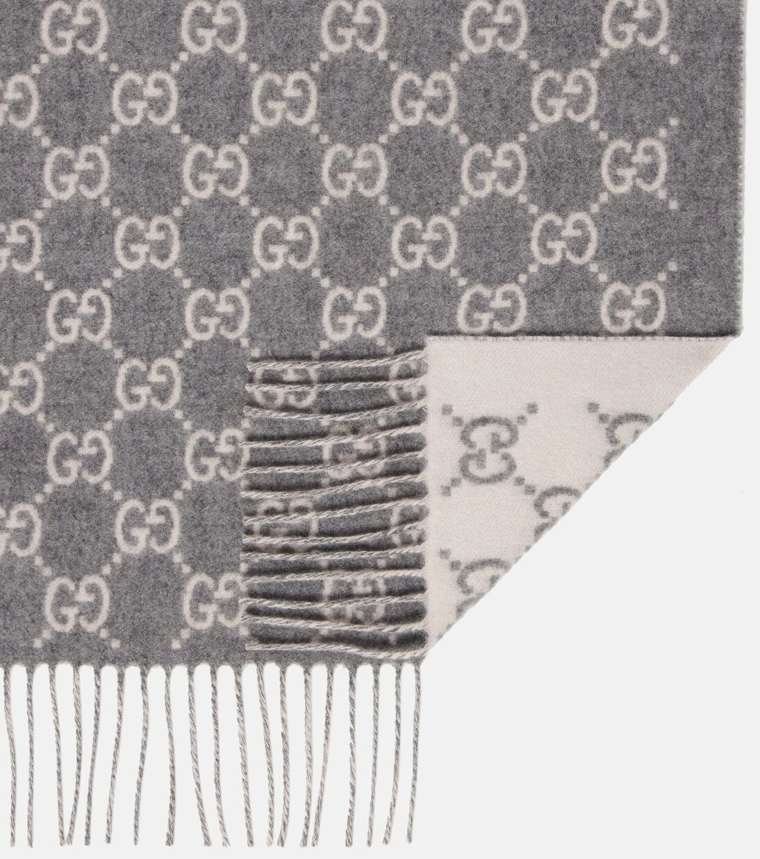 Gucci - GG fringed cashmere scarf
