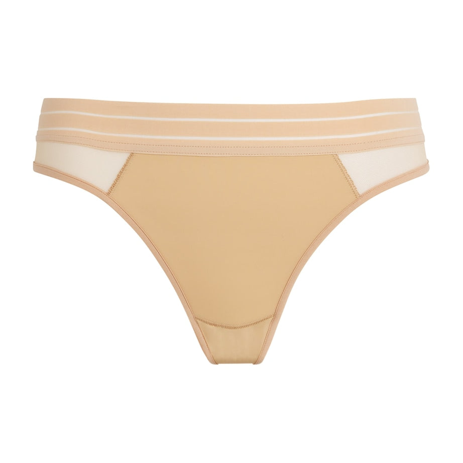 Maison Lejaby Beige Mesh-Insert Nufit Tanga