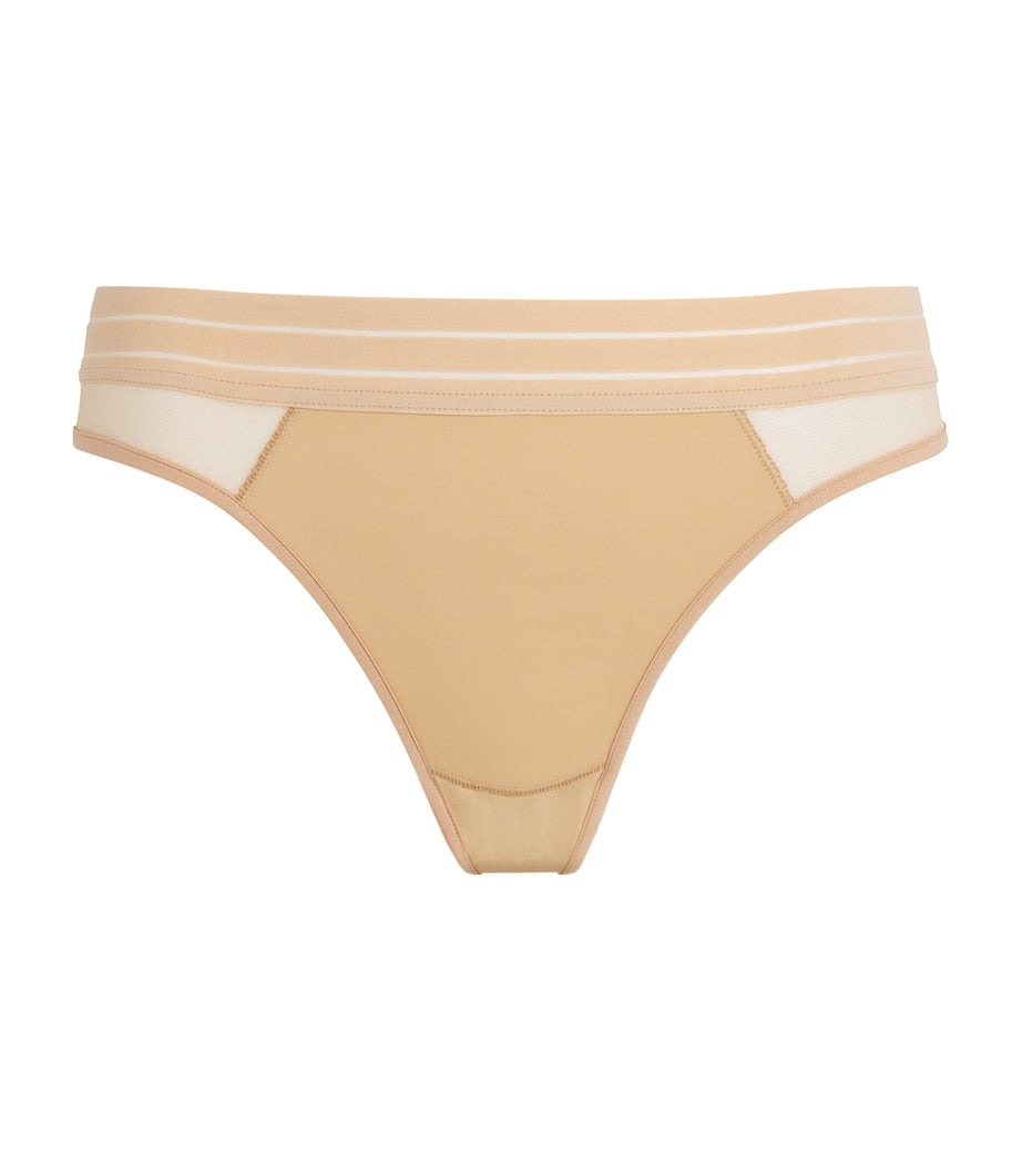 Maison Lejaby Beige Mesh-Insert Nufit Tanga