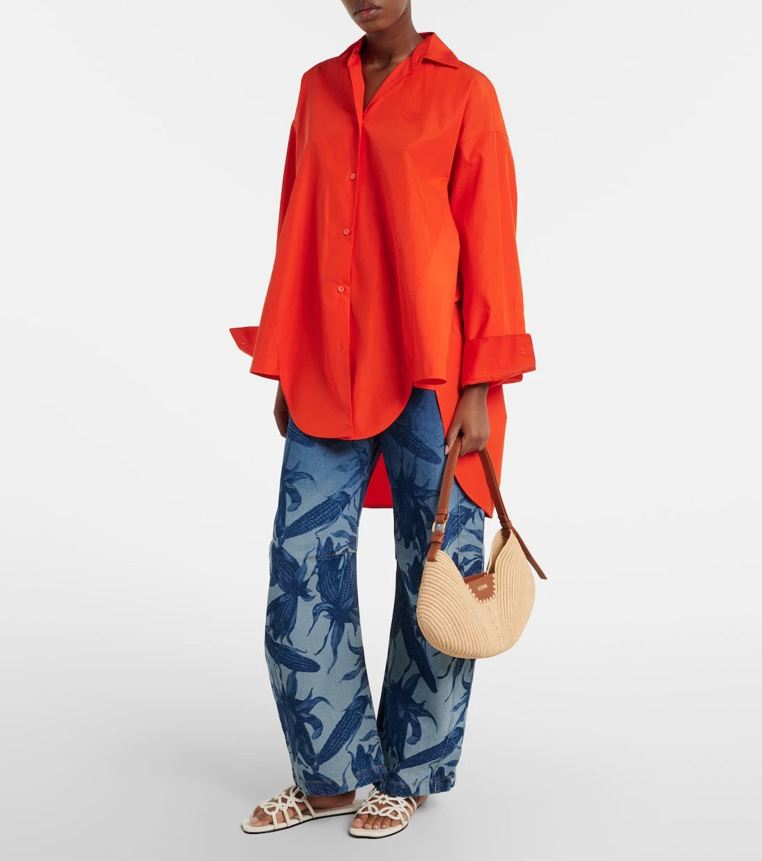 Loewe - Paula's Ibiza Swing Medium raffia tote bag