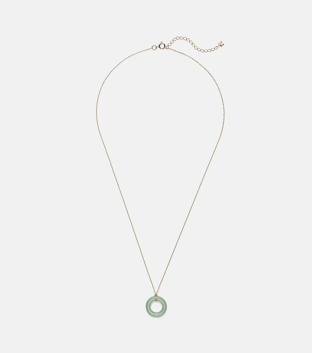Mateo - Donut 14kt gold necklace with jade