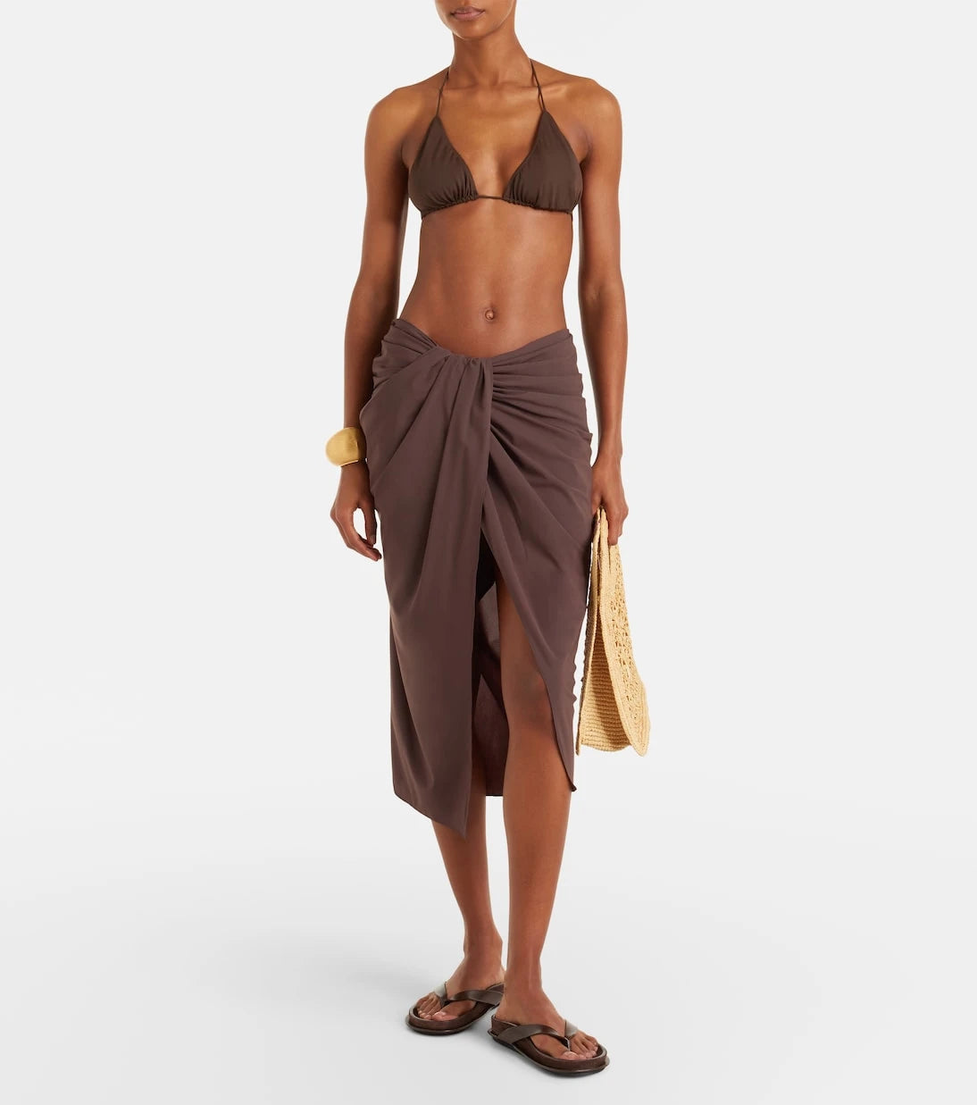 Jacquemus - Paréo draped beach cover-up