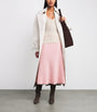 Fabiana Filippi Pink Wool-Mohair-Blend Midi Skirt