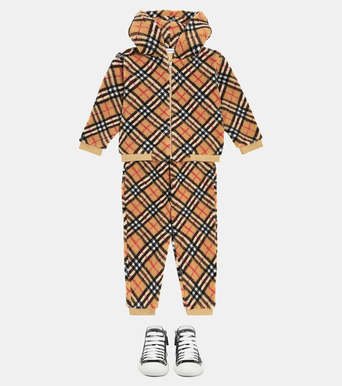 Burberry Kids - Burberry Check fleece sweatpants