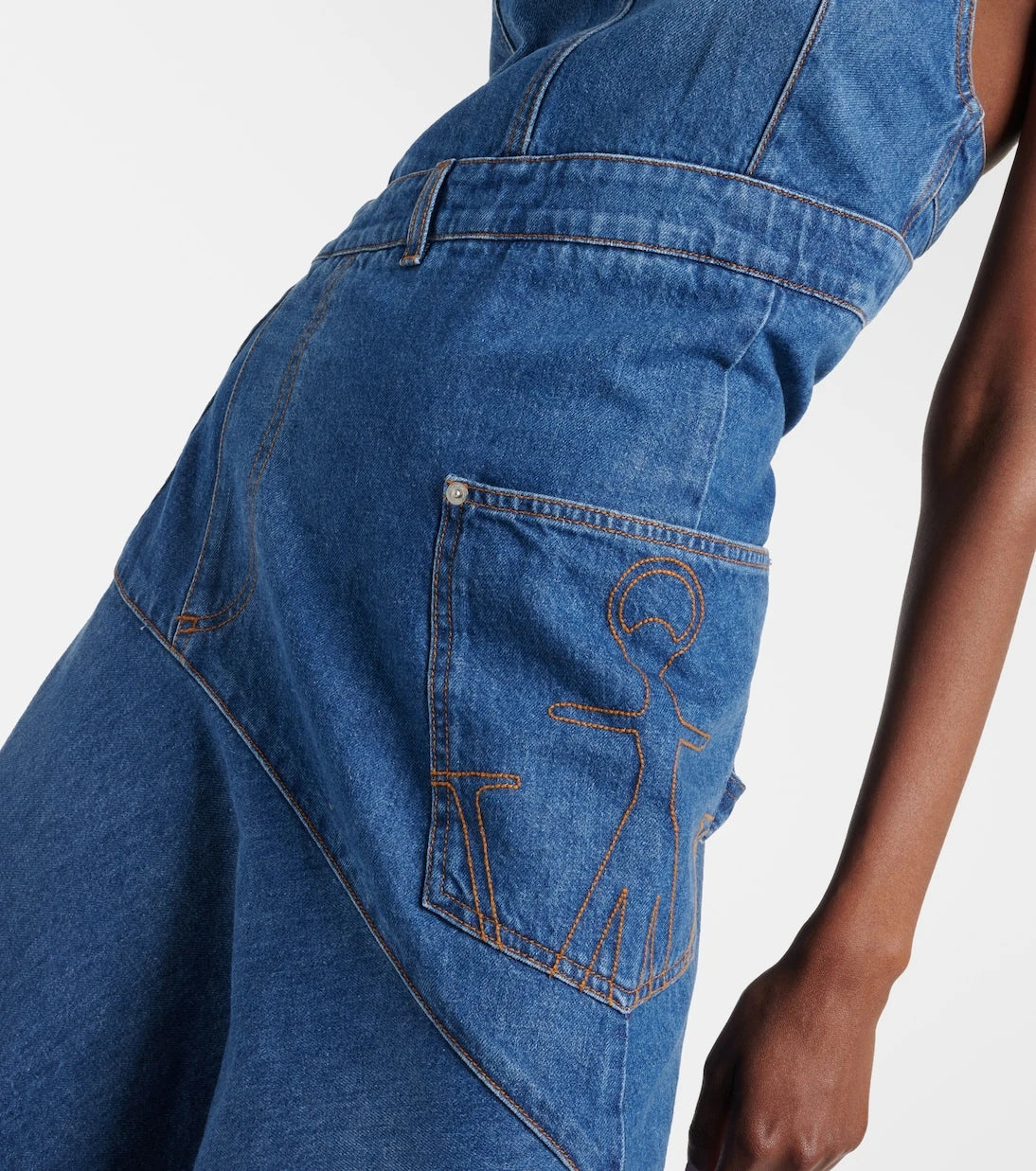 JW Anderson - Asymmetric denim midi dress