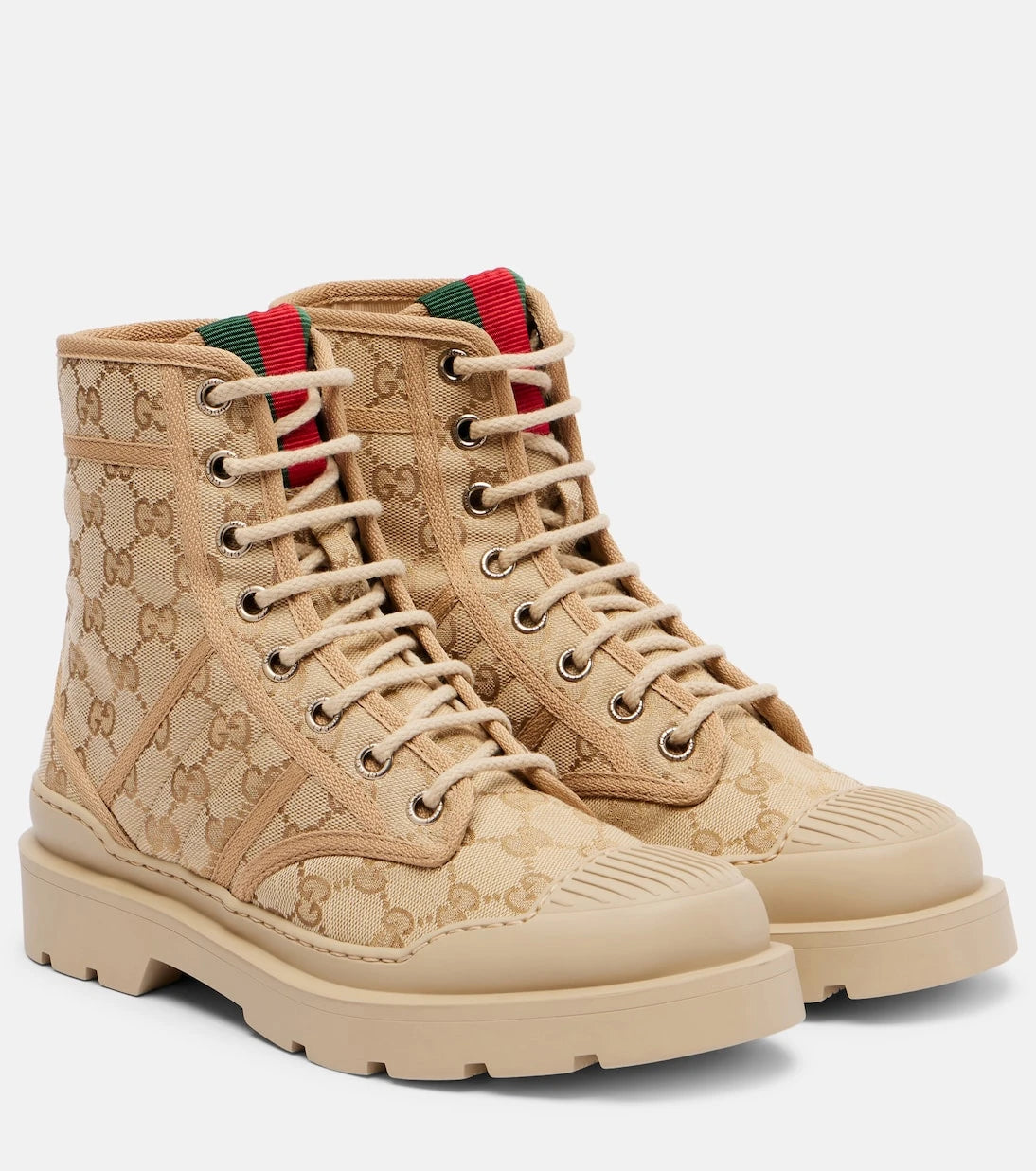 Gucci - GG Canvas combat boots
