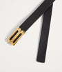 Victoria Beckham Black Leather Frame Belt