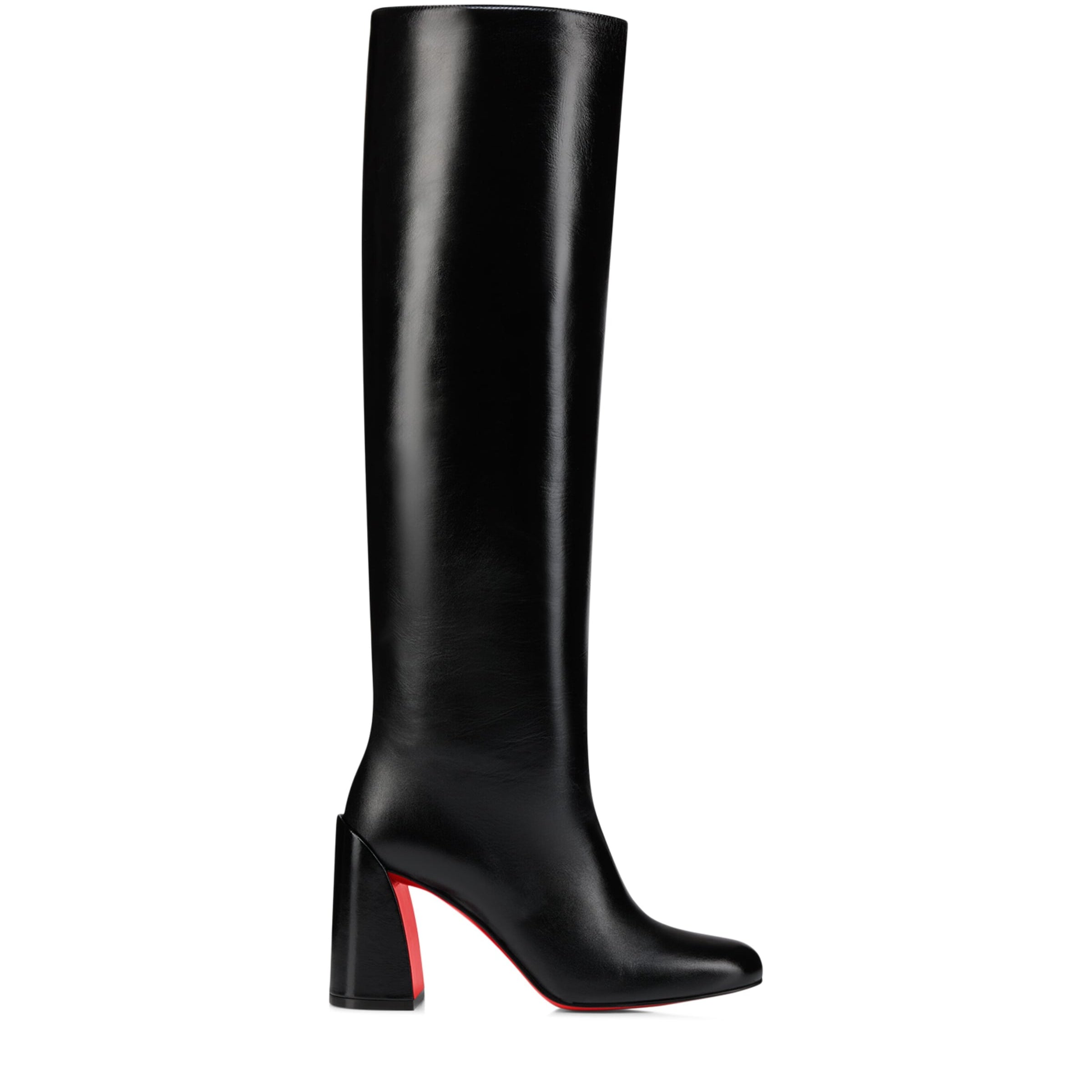 Christian Louboutin Red Janitta Leather Knee-High Boots 85