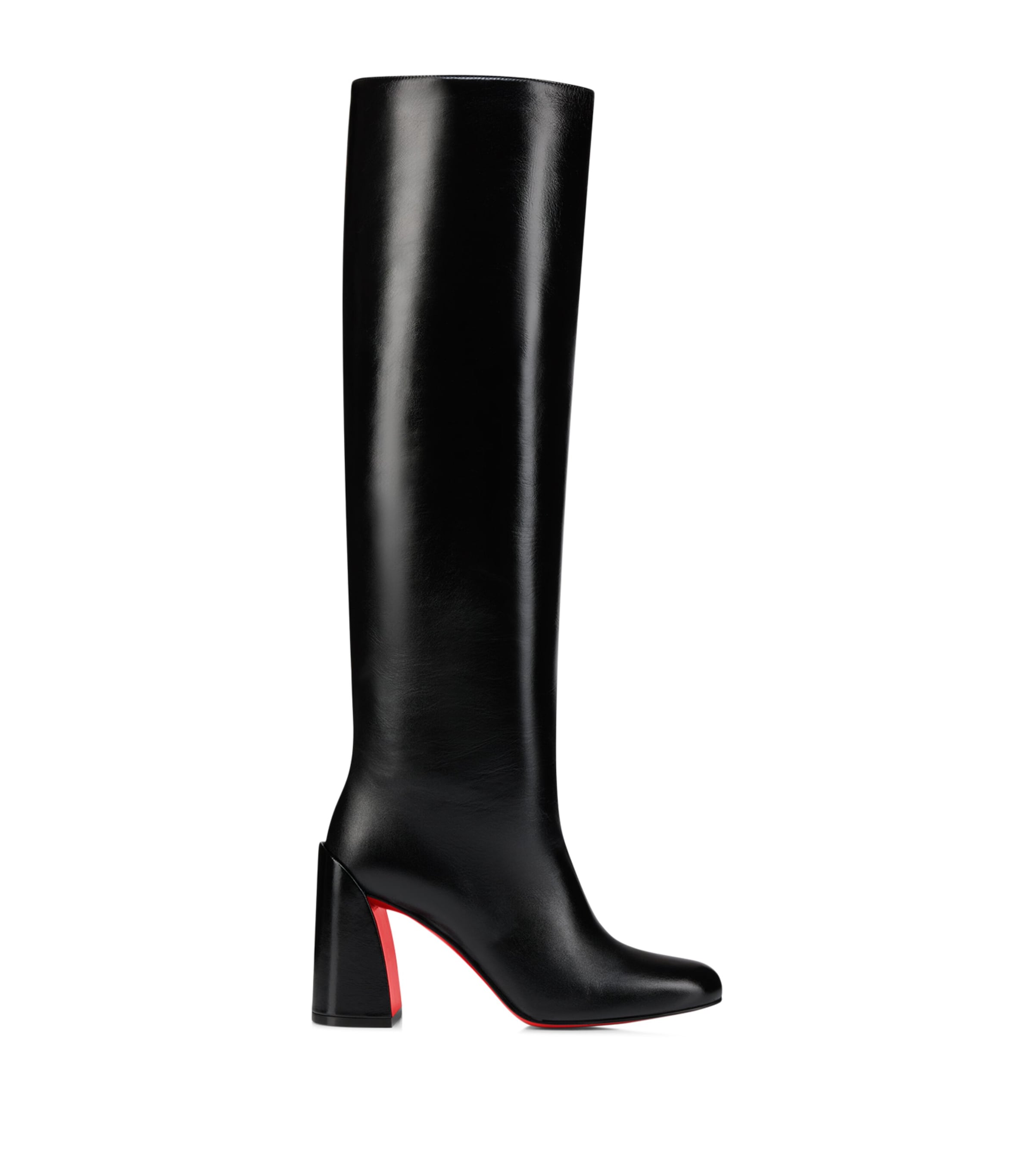 Christian Louboutin Red Janitta Leather Knee-High Boots 85