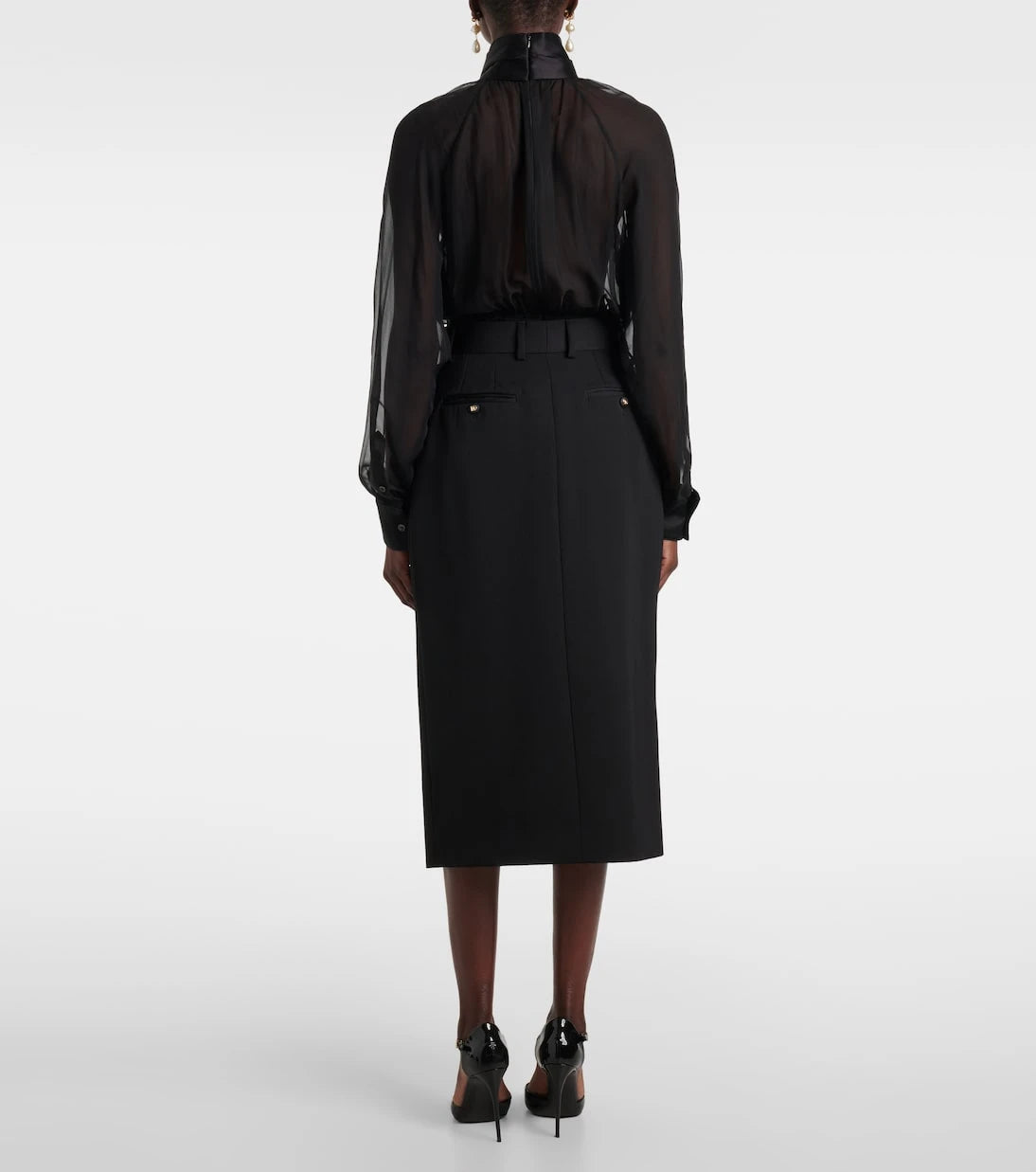 Dolce&Gabbana - Virgin wool midi skirt