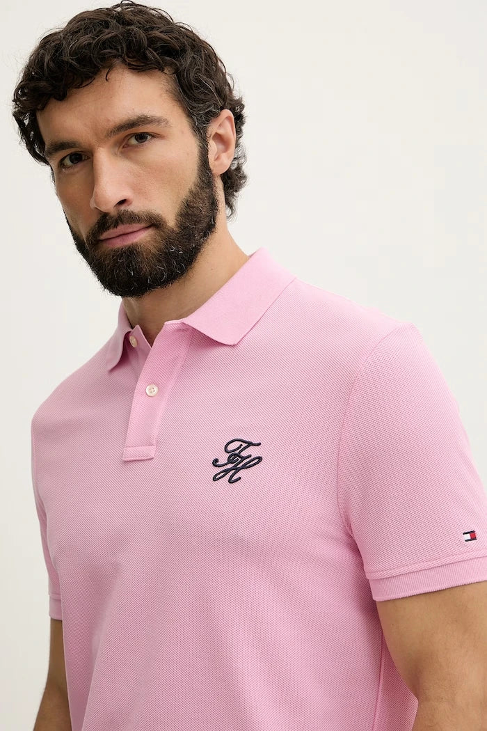 Tommy Hilfiger тениска с яка мъжка от памук SUMMER