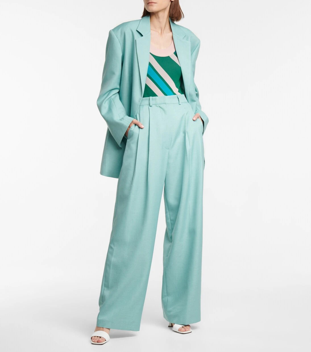 Dodo Bar Or - High-rise wide-leg wool-blend pants