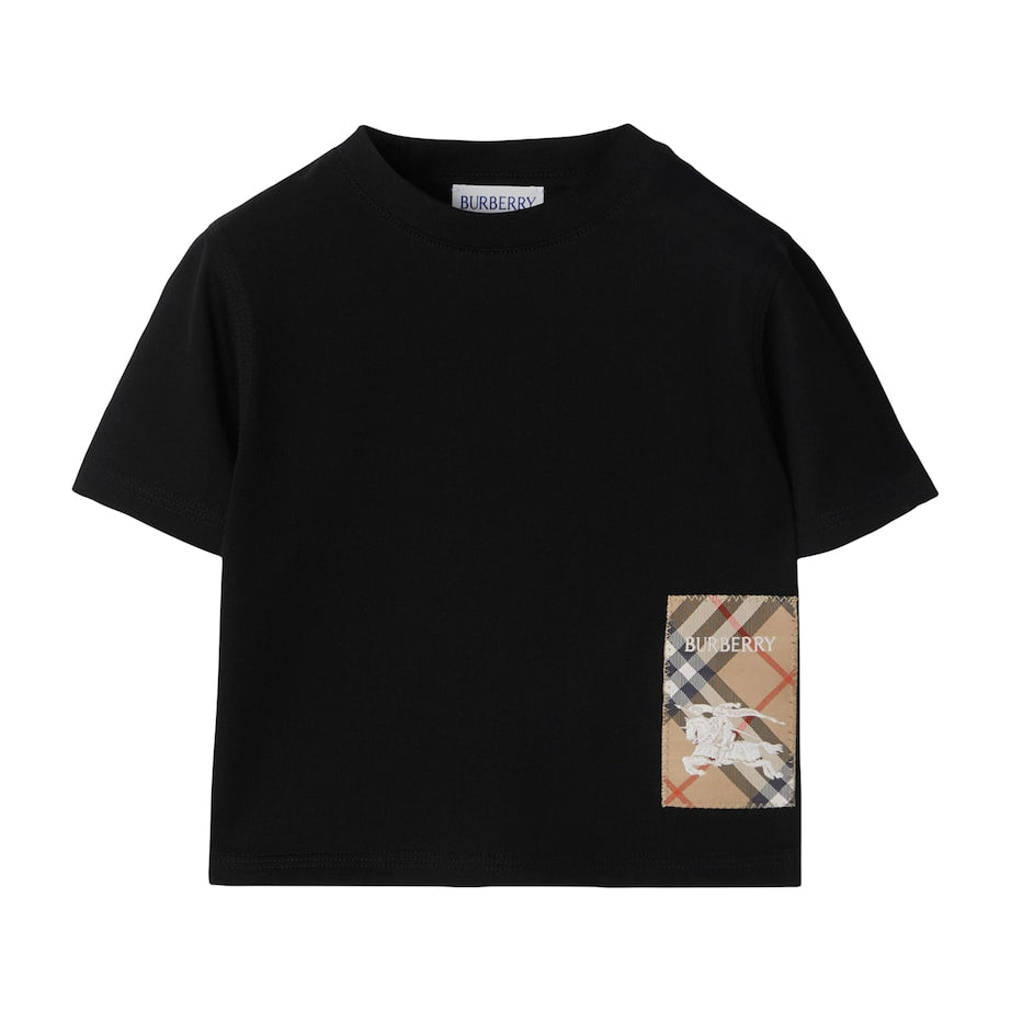 Burberry Kids Cotton Check-Patch T-Shirt (6-24 Months)