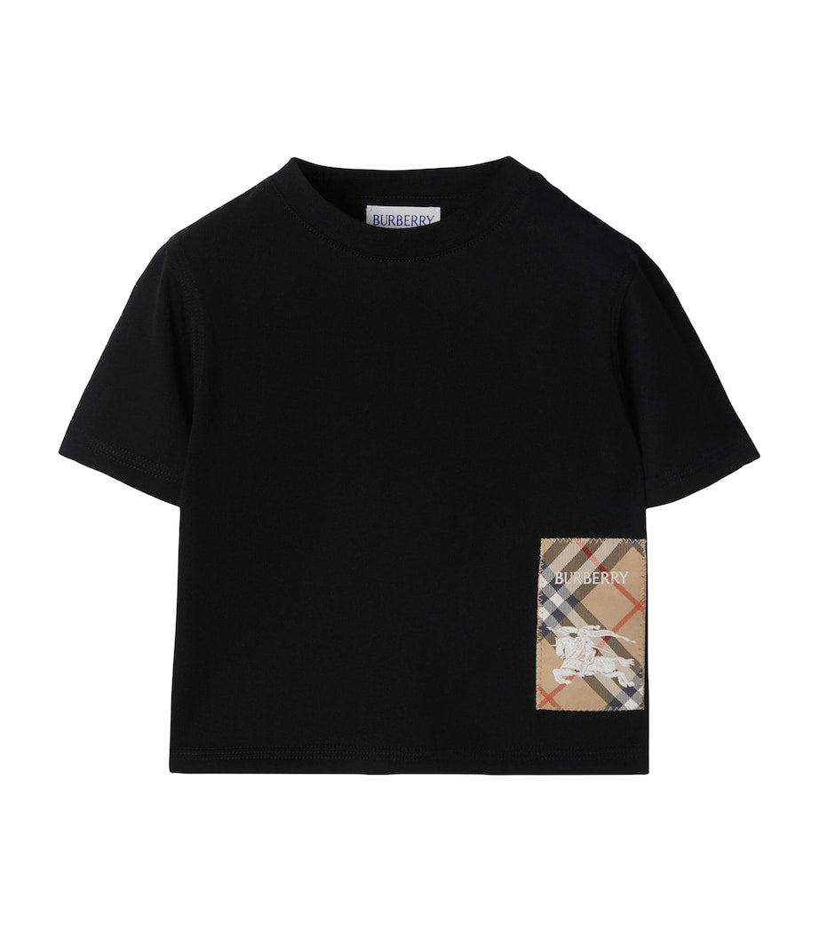 Burberry Kids Cotton Check-Patch T-Shirt (6-24 Months)
