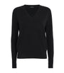 Black Cashmere V-Neck Sweater